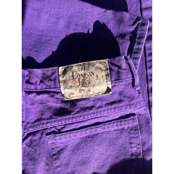Moda International Vintage 80s Purple High Waisted Denim Mom Jeans - Picture 9 of 9